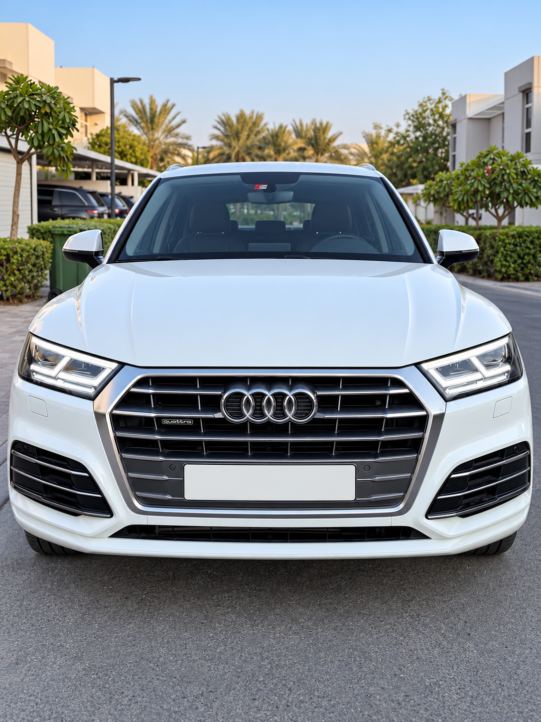 White Audi Q5 S Line 2020